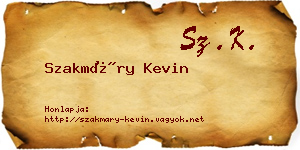 Szakmáry Kevin névjegykártya